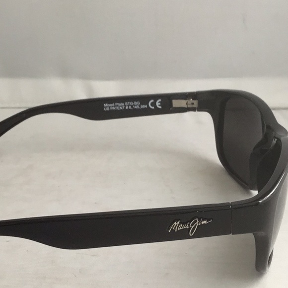 - Maui Jim Mixed Plate 721-02 Black Grey Polarized Unisex Sunglasses - Picture 4 of 9